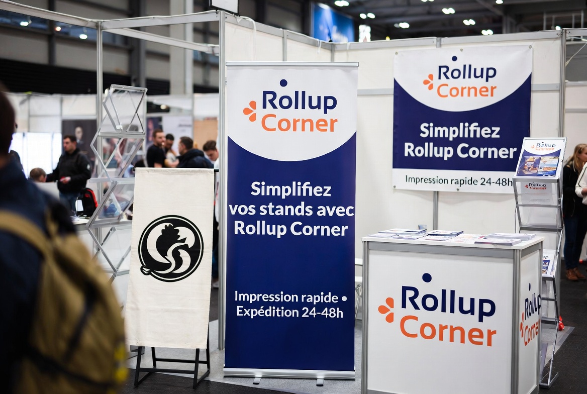 Visuels grands formats à faire imprimer ? Rollup Corner…